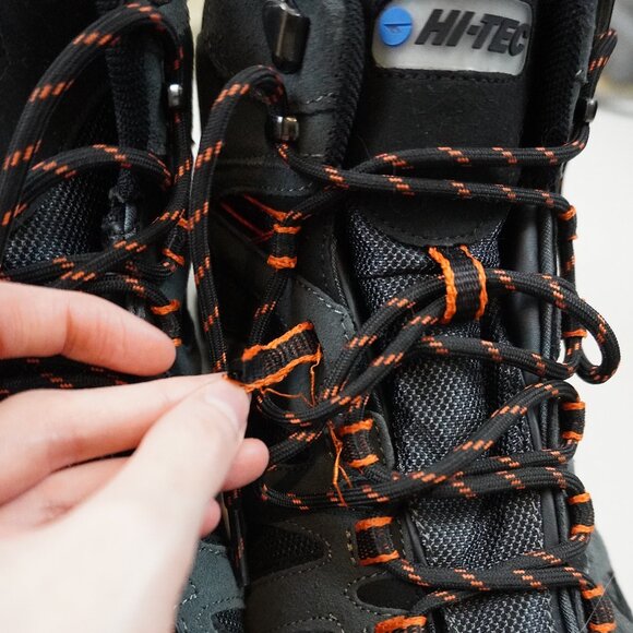 Men's Hi-Tec "Mesa Ravus Mid Hiker" Boots in Charcoal/Dark Grey/Burnt Orange - Picture 9 of 11